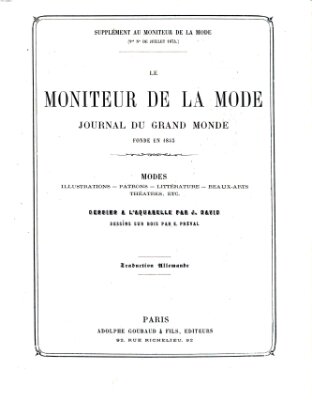Le Moniteur de la mode Samstag 4. Juli 1874