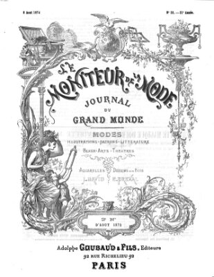 Le Moniteur de la mode Samstag 8. August 1874