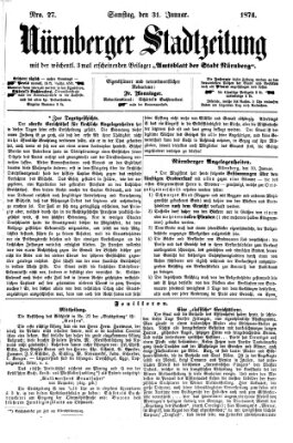 Nürnberger Stadtzeitung (Nürnberger Abendzeitung) Samstag 31. Januar 1874