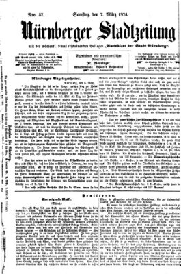 Nürnberger Stadtzeitung (Nürnberger Abendzeitung) Samstag 7. März 1874