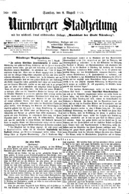 Nürnberger Stadtzeitung (Nürnberger Abendzeitung) Samstag 8. August 1874