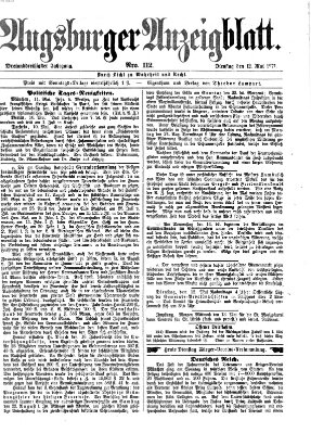 Augsburger Anzeigeblatt Dienstag 12. Mai 1874