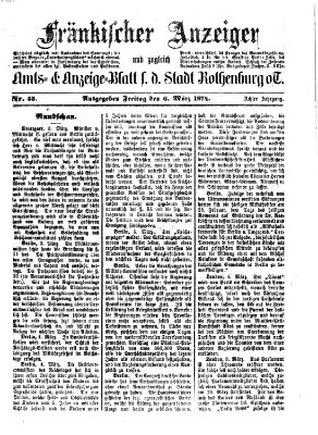 Fränkischer Anzeiger Freitag 6. März 1874