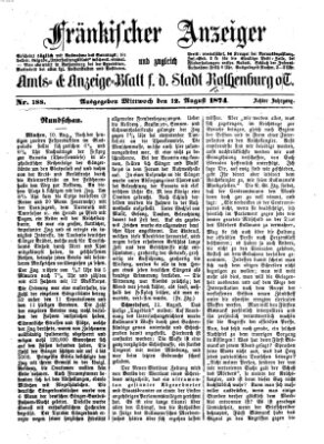 Fränkischer Anzeiger Mittwoch 12. August 1874