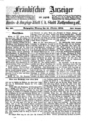 Fränkischer Anzeiger Montag 26. Oktober 1874