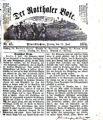 Rottaler Bote Freitag 12. Juni 1874