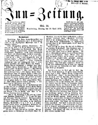 Inn-Zeitung Sonntag 19. April 1874