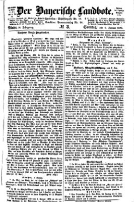 Der Bayerische Landbote Sonntag 4. Januar 1874