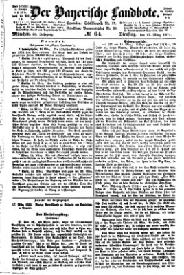 Der Bayerische Landbote Dienstag 17. März 1874