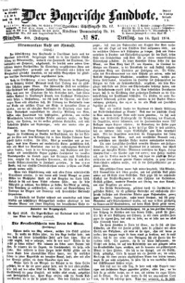 Der Bayerische Landbote Dienstag 14. April 1874