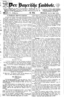 Der Bayerische Landbote Mittwoch 22. April 1874