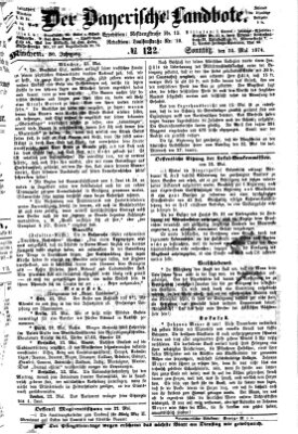 Der Bayerische Landbote Sonntag 24. Mai 1874
