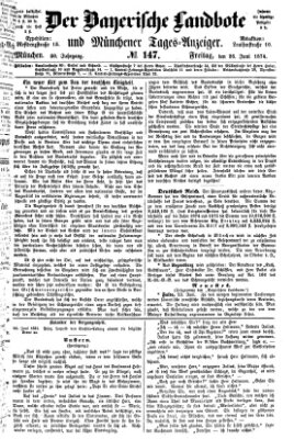 Der Bayerische Landbote Freitag 26. Juni 1874