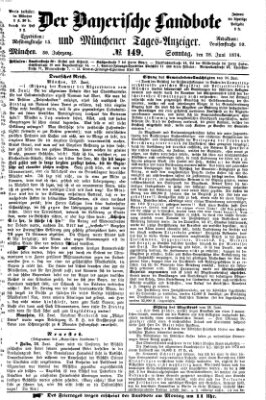 Der Bayerische Landbote Sonntag 28. Juni 1874