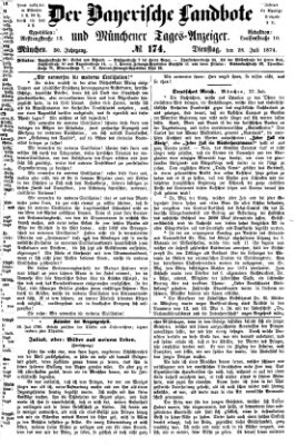 Der Bayerische Landbote Dienstag 28. Juli 1874