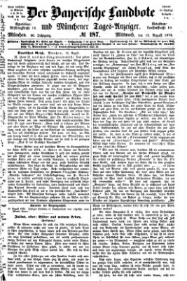 Der Bayerische Landbote Mittwoch 12. August 1874