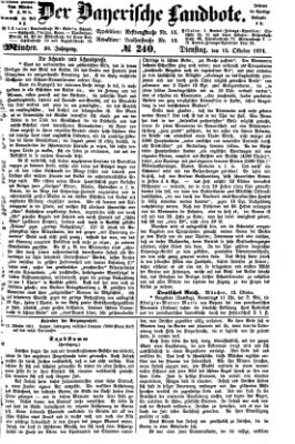 Der Bayerische Landbote Dienstag 13. Oktober 1874