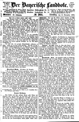 Der Bayerische Landbote Dienstag 10. November 1874