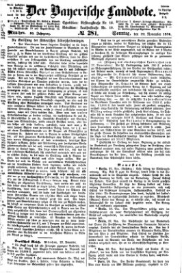 Der Bayerische Landbote Sonntag 29. November 1874