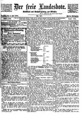 Der freie Landesbote Samstag 4. Juli 1874