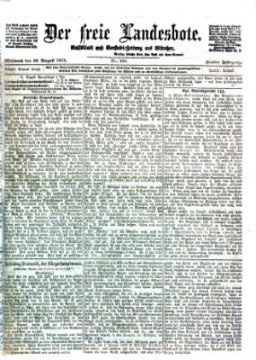 Der freie Landesbote Mittwoch 26. August 1874
