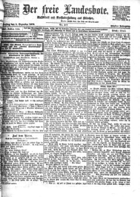 Der freie Landesbote Samstag 5. Dezember 1874