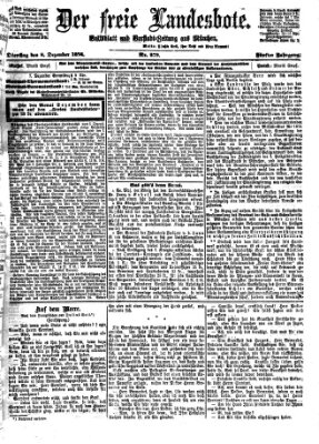 Der freie Landesbote Dienstag 8. Dezember 1874