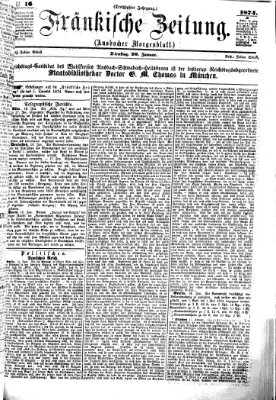 Fränkische Zeitung (Ansbacher Morgenblatt) Dienstag 20. Januar 1874