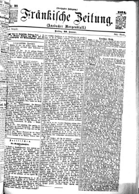Fränkische Zeitung (Ansbacher Morgenblatt) Freitag 30. Januar 1874