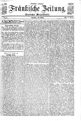 Fränkische Zeitung (Ansbacher Morgenblatt) Dienstag 10. März 1874