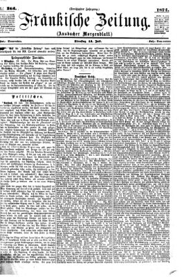 Fränkische Zeitung (Ansbacher Morgenblatt) Dienstag 14. Juli 1874