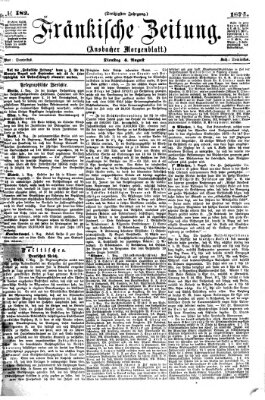 Fränkische Zeitung (Ansbacher Morgenblatt) Dienstag 4. August 1874