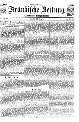 Fränkische Zeitung (Ansbacher Morgenblatt) Samstag 29. August 1874