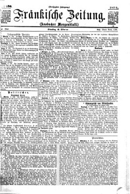 Fränkische Zeitung (Ansbacher Morgenblatt) Dienstag 6. Oktober 1874