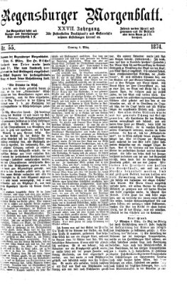 Regensburger Morgenblatt Sonntag 8. März 1874