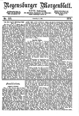 Regensburger Morgenblatt Donnerstag 21. Mai 1874