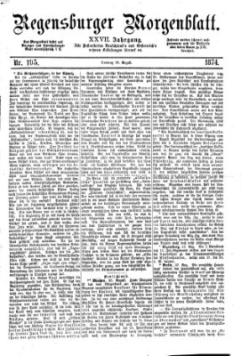 Regensburger Morgenblatt Sonntag 30. August 1874