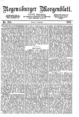 Regensburger Morgenblatt Sonntag 13. September 1874