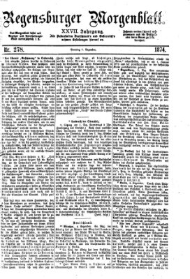 Regensburger Morgenblatt Sonntag 6. Dezember 1874