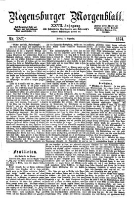 Regensburger Morgenblatt Freitag 18. Dezember 1874
