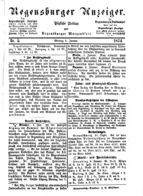 Regensburger Anzeiger Montag 5. Januar 1874