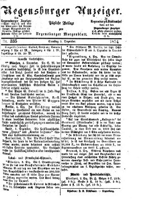 Regensburger Anzeiger Samstag 5. Dezember 1874