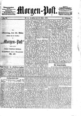 Morgenpost Samstag 21. März 1874