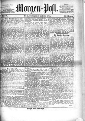 Morgenpost Dienstag 8. September 1874