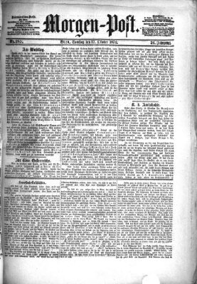 Morgenpost Samstag 17. Oktober 1874