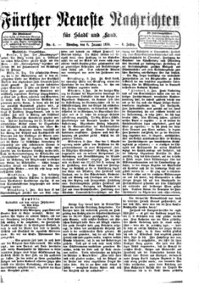 Fürther neueste Nachrichten für Stadt und Land (Fürther Abendzeitung) Dienstag 6. Januar 1874