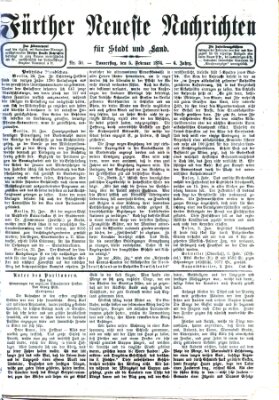 Fürther neueste Nachrichten für Stadt und Land (Fürther Abendzeitung) Donnerstag 5. Februar 1874