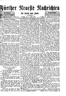 Fürther neueste Nachrichten für Stadt und Land (Fürther Abendzeitung) Dienstag 10. März 1874