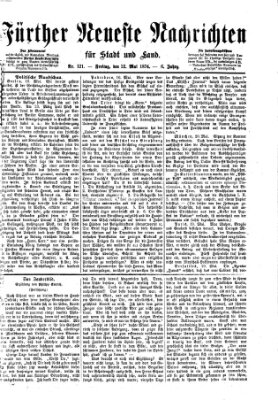 Fürther neueste Nachrichten für Stadt und Land (Fürther Abendzeitung) Freitag 22. Mai 1874