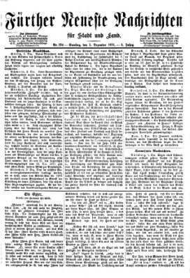 Fürther neueste Nachrichten für Stadt und Land (Fürther Abendzeitung) Samstag 5. Dezember 1874